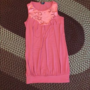 xoxo peach pink sleeveless dress size medium